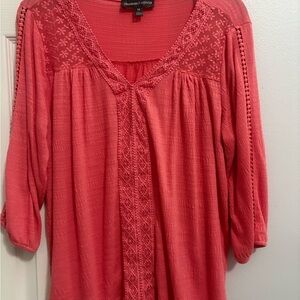 Thomas & Olivia Coral Lace Blouse